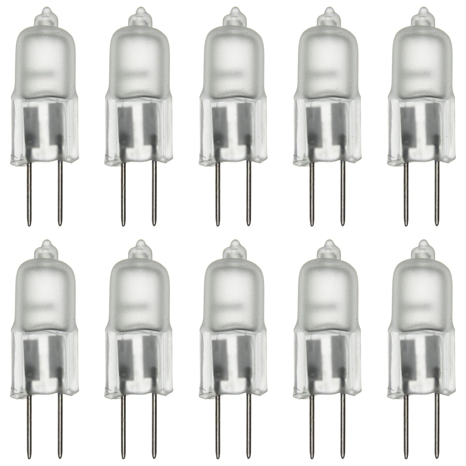Sunlite 10 Watt, Single Ended T2.5, G4 Bi-Pin Base, Frosted - Cheap-Us