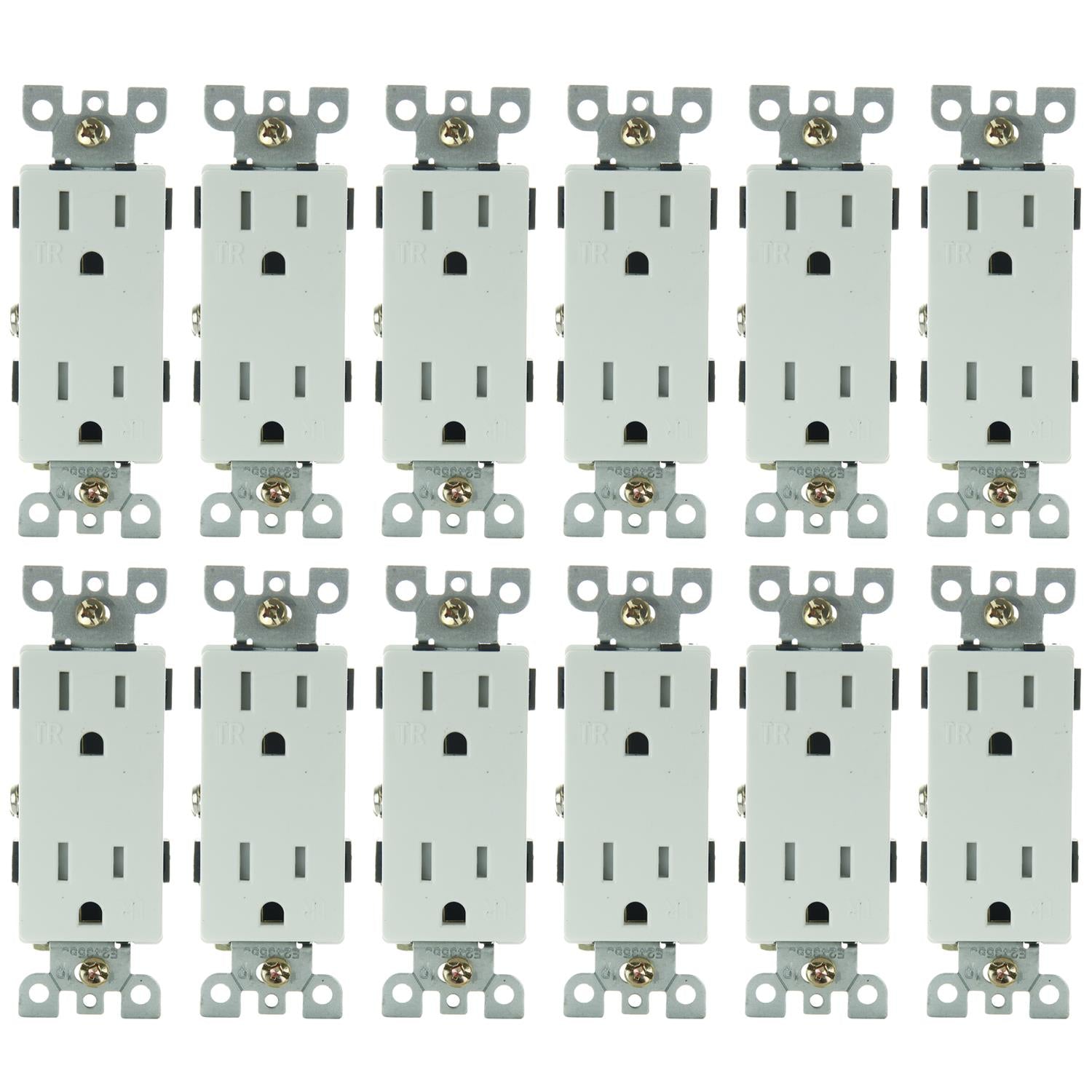 Sunlite E559/WH 15A Tamper Resistant Decorative Receptacle, White - Cheap-Us