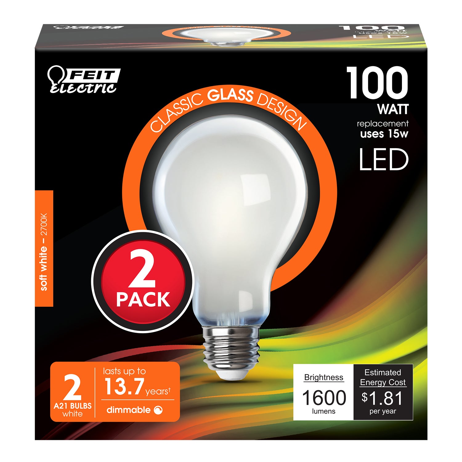 1600 Lumen 2700K Enhance Dimmable A19 LED - Cheap-Us