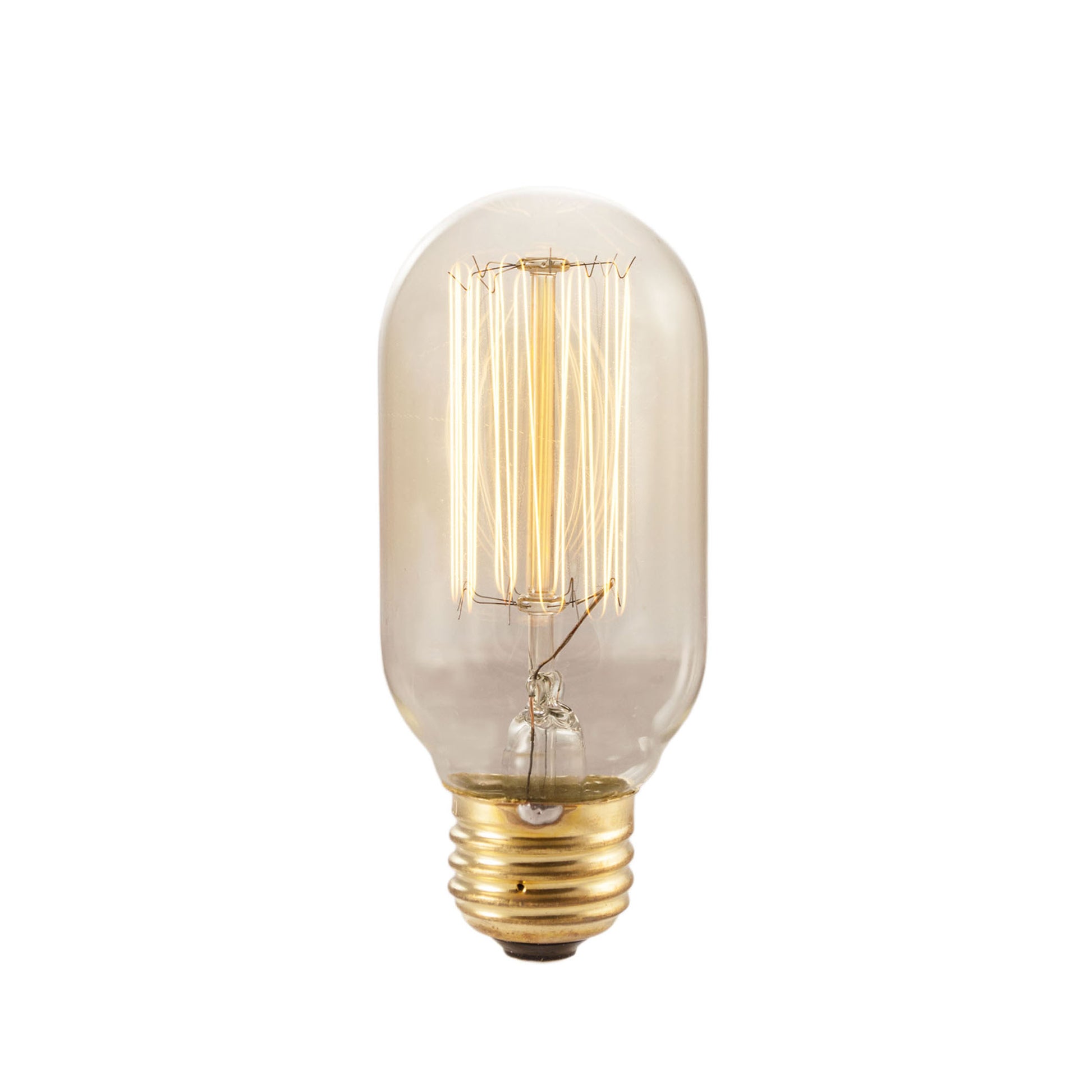 Bulbrite NOS40T14/SQ 40 Watt Nostalgic Incandescent Edison T14, Vintage Thread Filament, Medium Base, Warm White - Cheap-Us