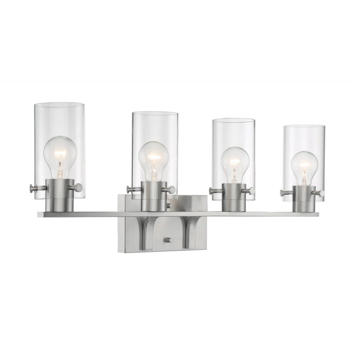 60-7174 SOMMERSET 4 LIGHT VANITY Sommerset - 4 Light Vanity with Clear Glass - Brushed Nickel Finish - Cheap-Us