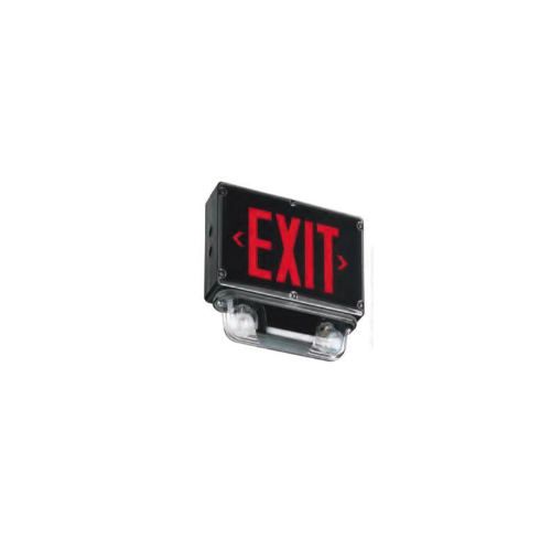 Westgate Nema 4X Rated LED Exit & Emergency Combo, Double, Red, 6V, 12W, Black, LED Exit & Emergency Lighting, 3.6W Per Head - Cheap-Us