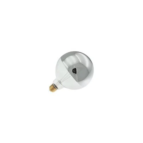 Bulbrite 60G40HM 60 Watt Dimmable Incandescent Half Chrome G40 Globe, Medium Base - Cheap-Us