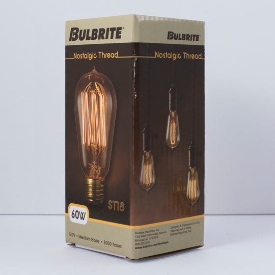 Bulbrite NOS60-1910 60 Watt Incandescent Nostalgic 1910 Thread A19, Medium Base, Antique Finish - Cheap-Us