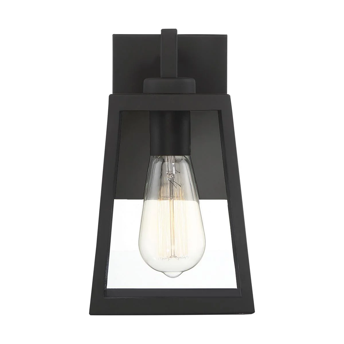 60-6581 HALIFAX 1 LT SMALL LANTERN Halifax - 1 Light Small Wall Lantern - with Clear Glass - Matte Black Finish - Cheap-Us
