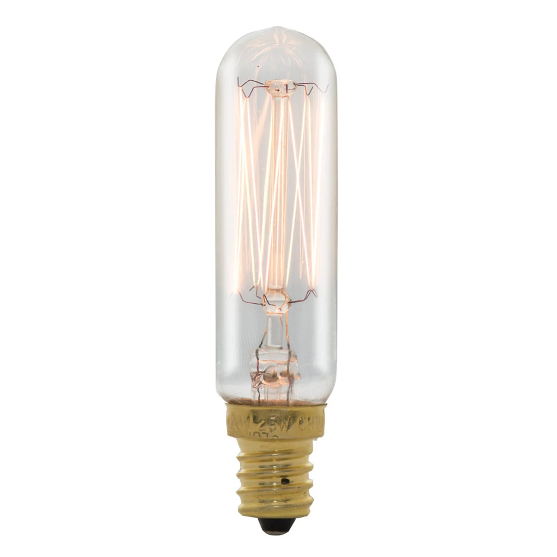 Bulbrite 25 Watt Dimmable Clear Appliance, Amusement T6 Candelabra (E12) Incandescent Light Bulb - Cheap-Us