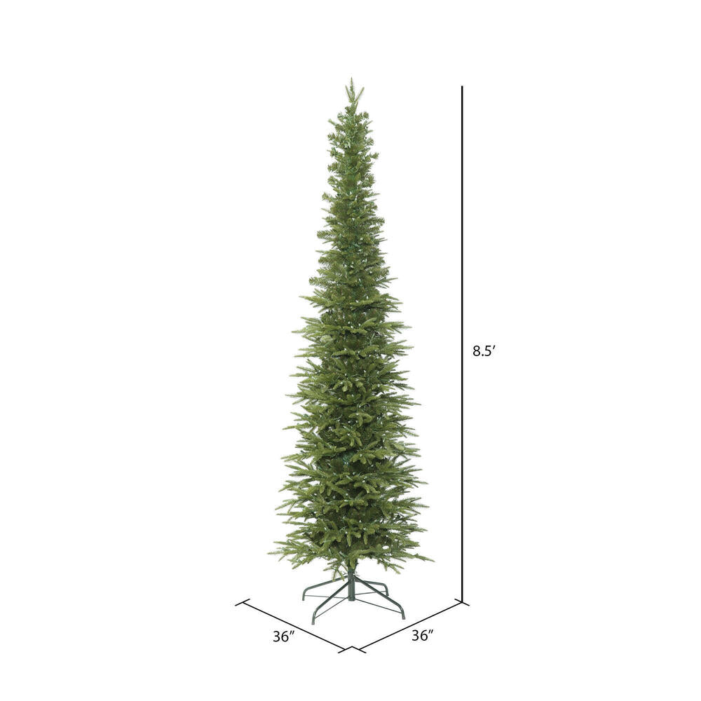 Vickerman 8.5' Bixley Pencil Fir Artificial Christmas Tree Unlit - Cheap-Us