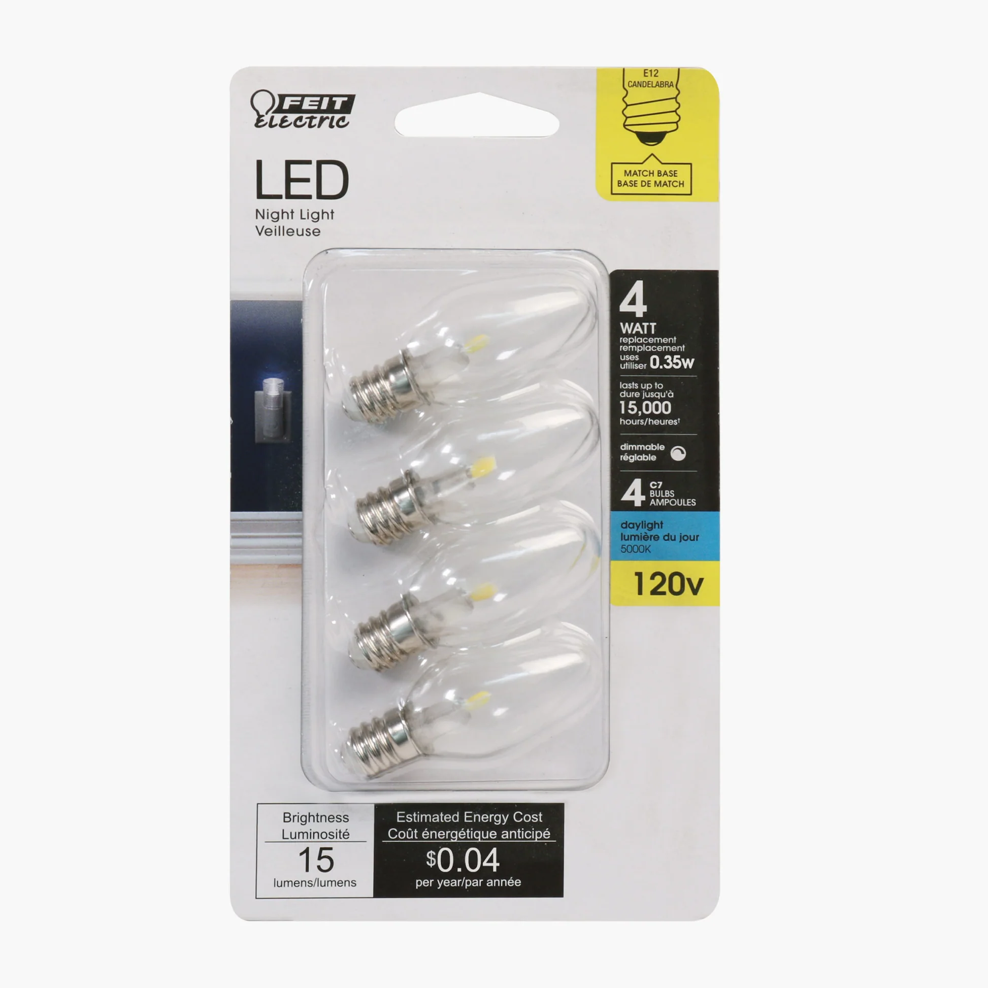 4W equivalent 5000K LED Night Light - Cheap-Us