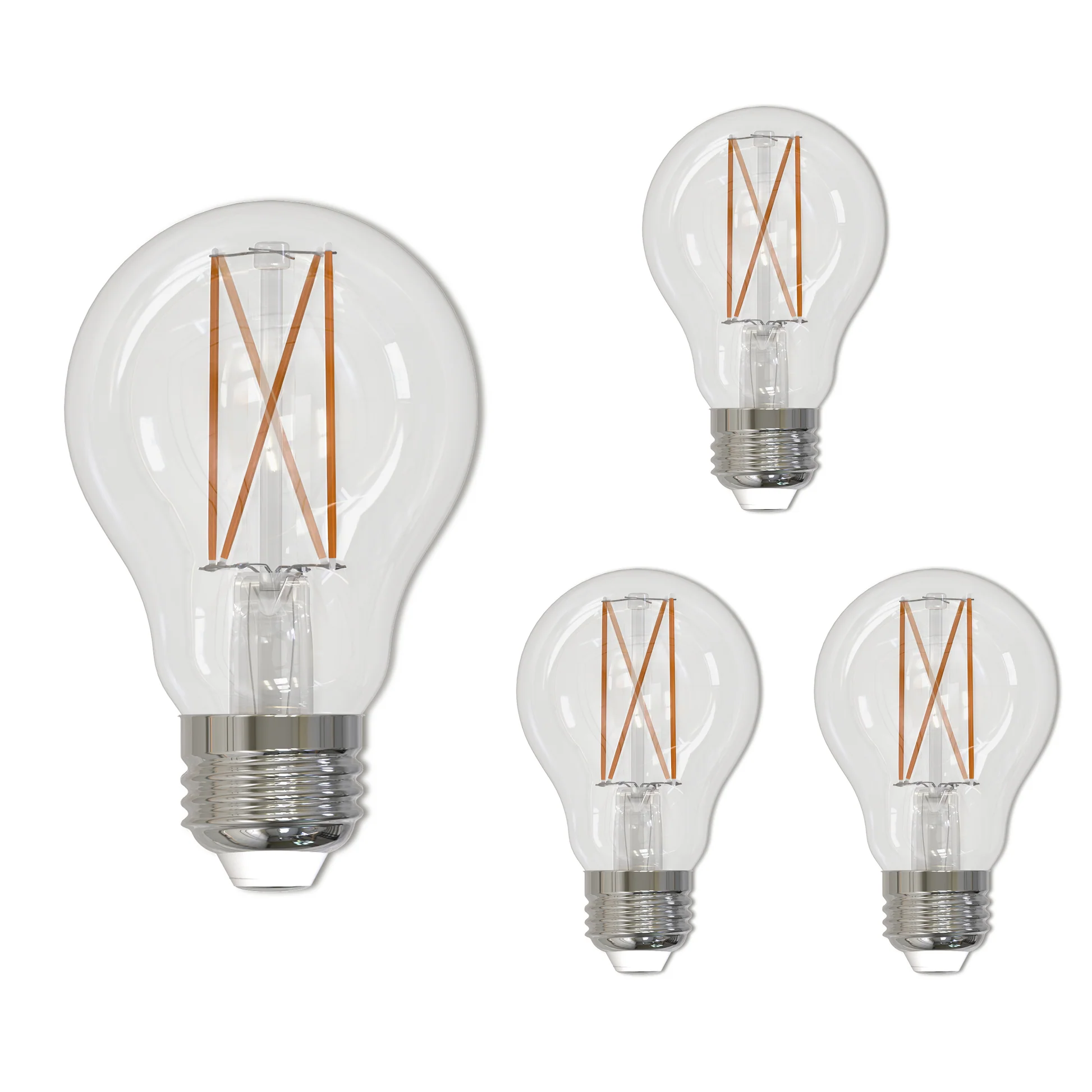BULBRITE 9W LED A19 3000K FILAMENT CLEAR E26 FULLY COMPATIBLE DIMMING-4PK - Cheap-Us