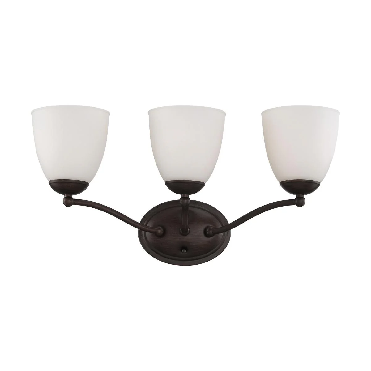 60-5133 PATTON 3 LIGHT VANITY Patton - 3 Light Vanity with Frosted Glass - Prairie Bronze Finish - Cheap-Us