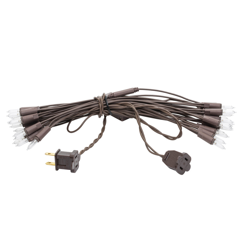 Vickerman 35 LED Warm White Dura-Lit Light on Brown Wire, 26' Christmas Light Strand- 2 Pack - Cheap-Us