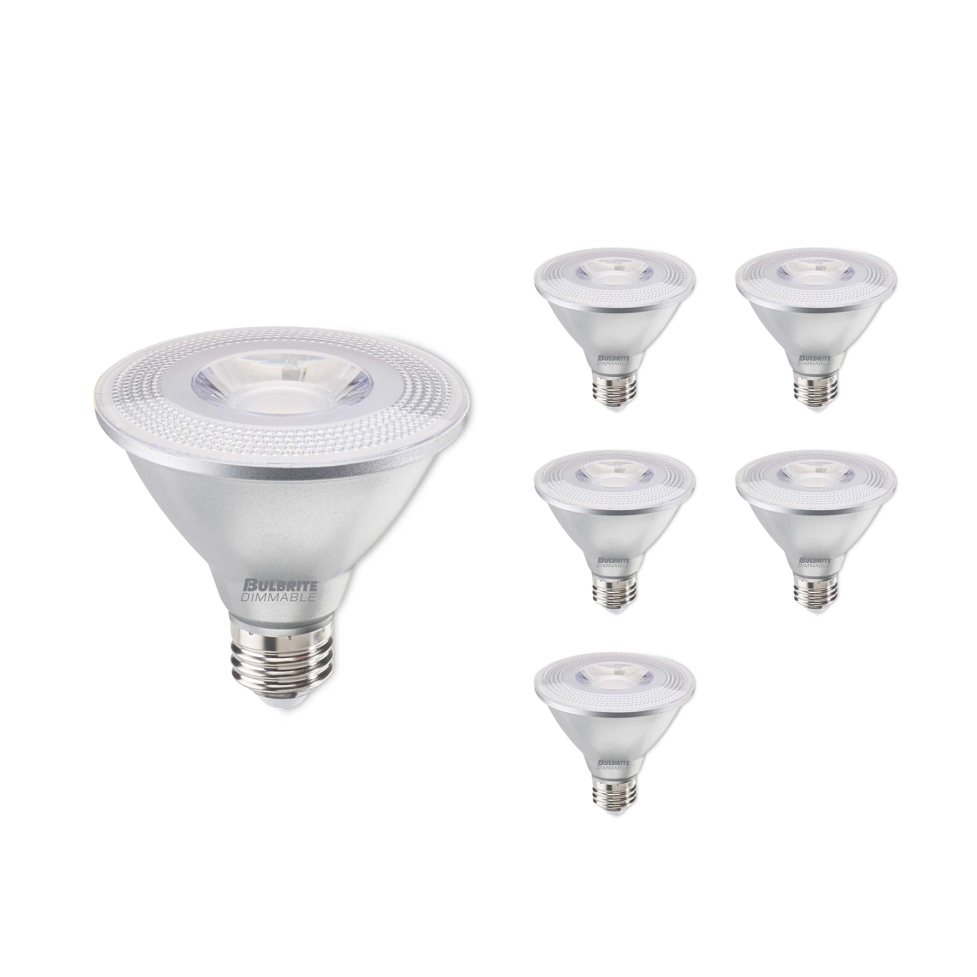 Bulbrite Pack of (6) 10 Watt Dimmable Flood PAR30SN Medium (E26) LED Bulb - 800 Lumens, 2700K, and 80 CRI - Cheap-Us