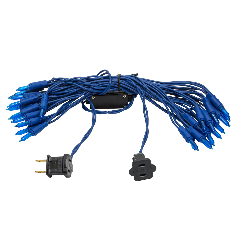 Vickerman 35 LED Blue Dura-Lit Light on Blue Wire, 26' Christmas Light Strand- 2 Pack - Cheap-Us