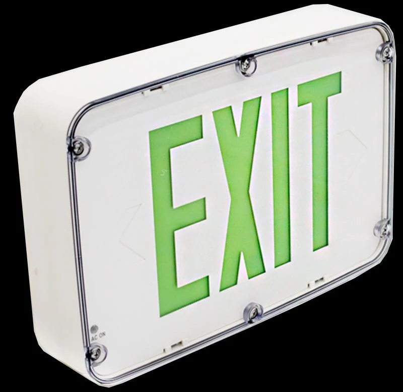 Westgate Nema 4X Rated LED Exit Sign, Single Face, Green White, LED Exit & Emergency Lighting, 3.8W - Cheap-Us
