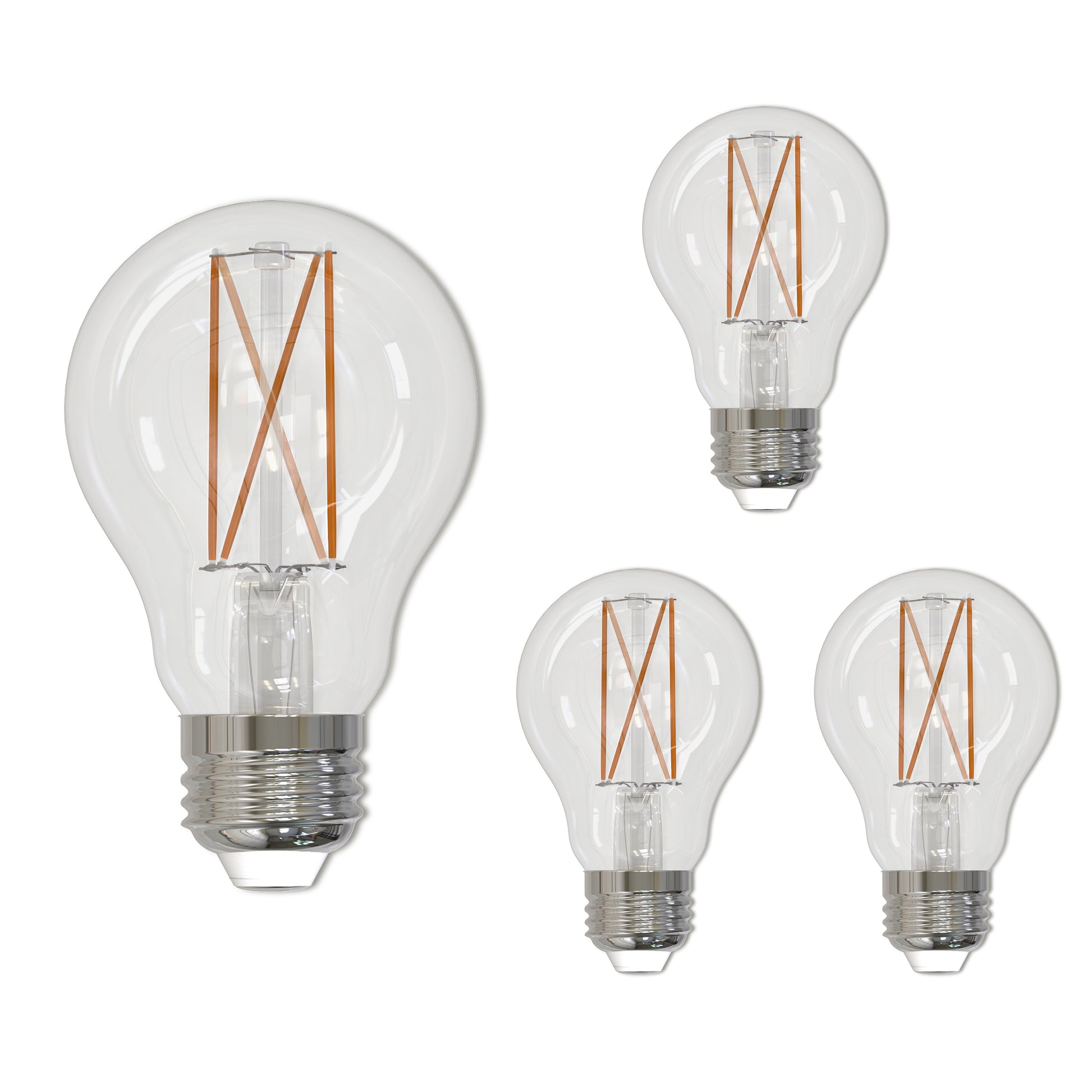 BULBRITE 9W LED A19 2700K FILAMENT CLEAR E26 FULLY COMPATIBLE DIMMING-4PK - Cheap-Us