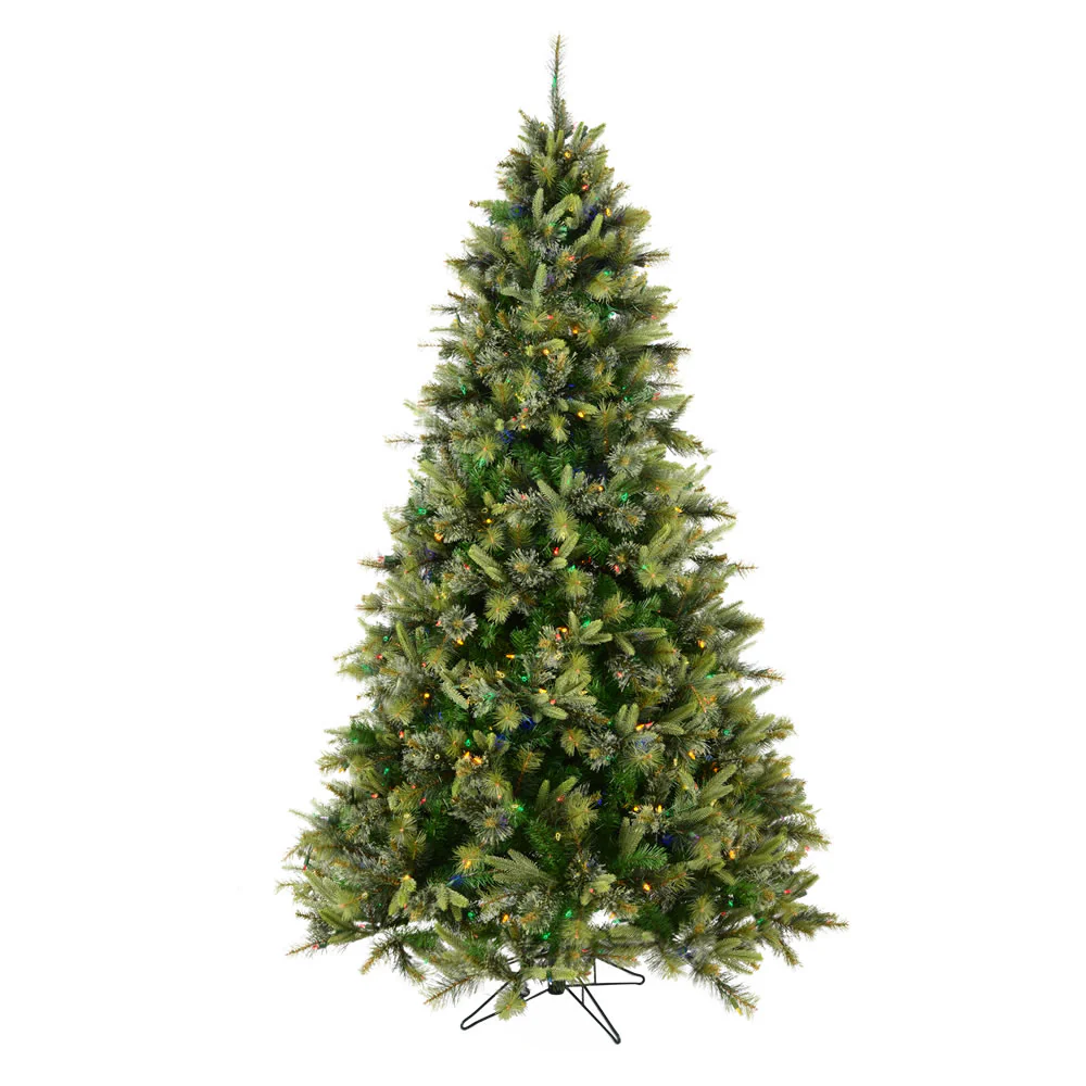 Vickerman 7.5' Cashmere Pine Artificial Christmas Tree Multi-Colored Dura-Lit® LED Lights - Cheap-Us