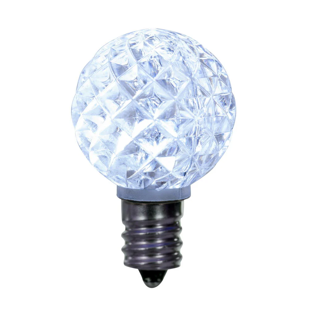 Vickerman G30 LED Cool White Bulb E12 Nickel Base 120V 6 Watts package of 25 - Cheap-Us