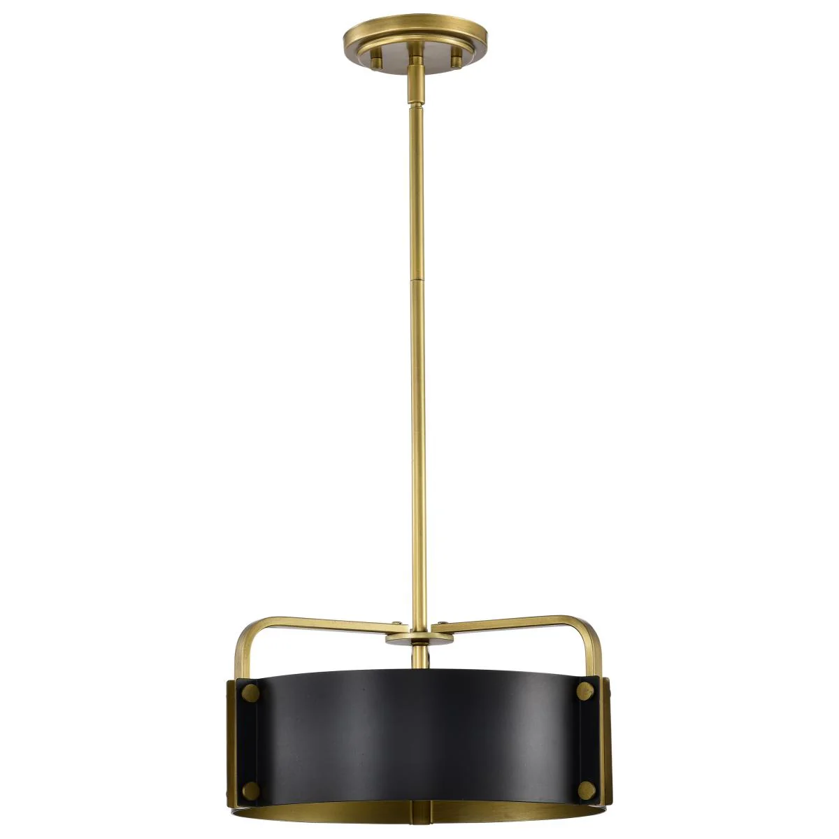 60-7842 ALTOS 3 LIGHT SMALL PENDANT Altos 3 Light Small Pendant; Matte Black and Natural Brass Finish - Cheap-Us
