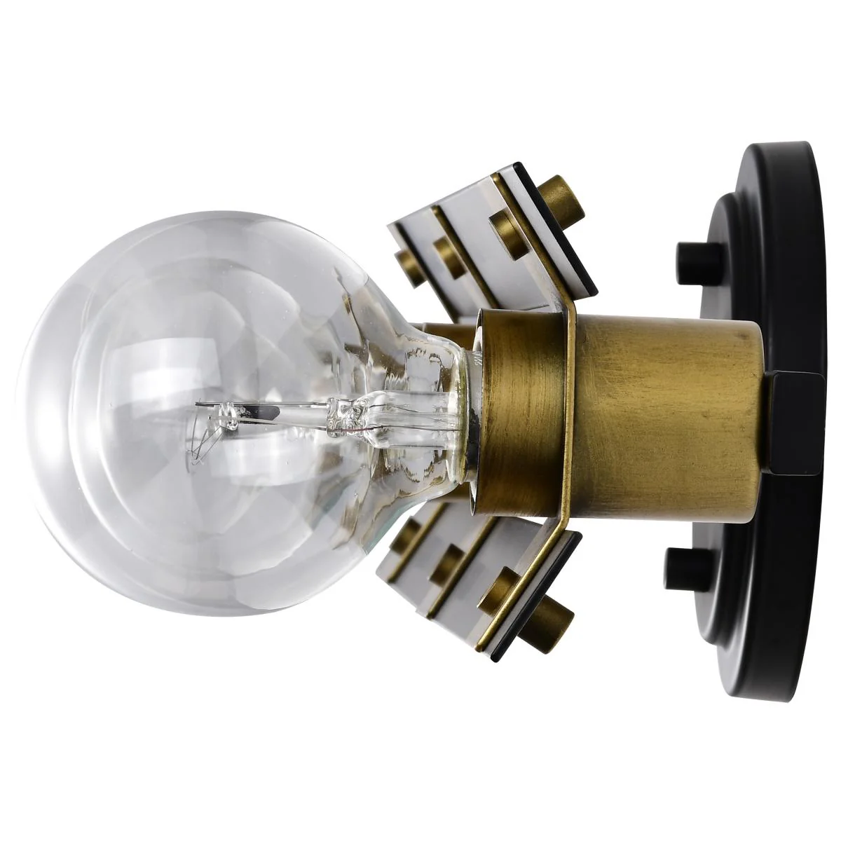 60-7865 MARSDEN 3 LIGHT VANITY Marsden 3 Light Vanity; Matte Black and Natural Brass Finish - Cheap-Us