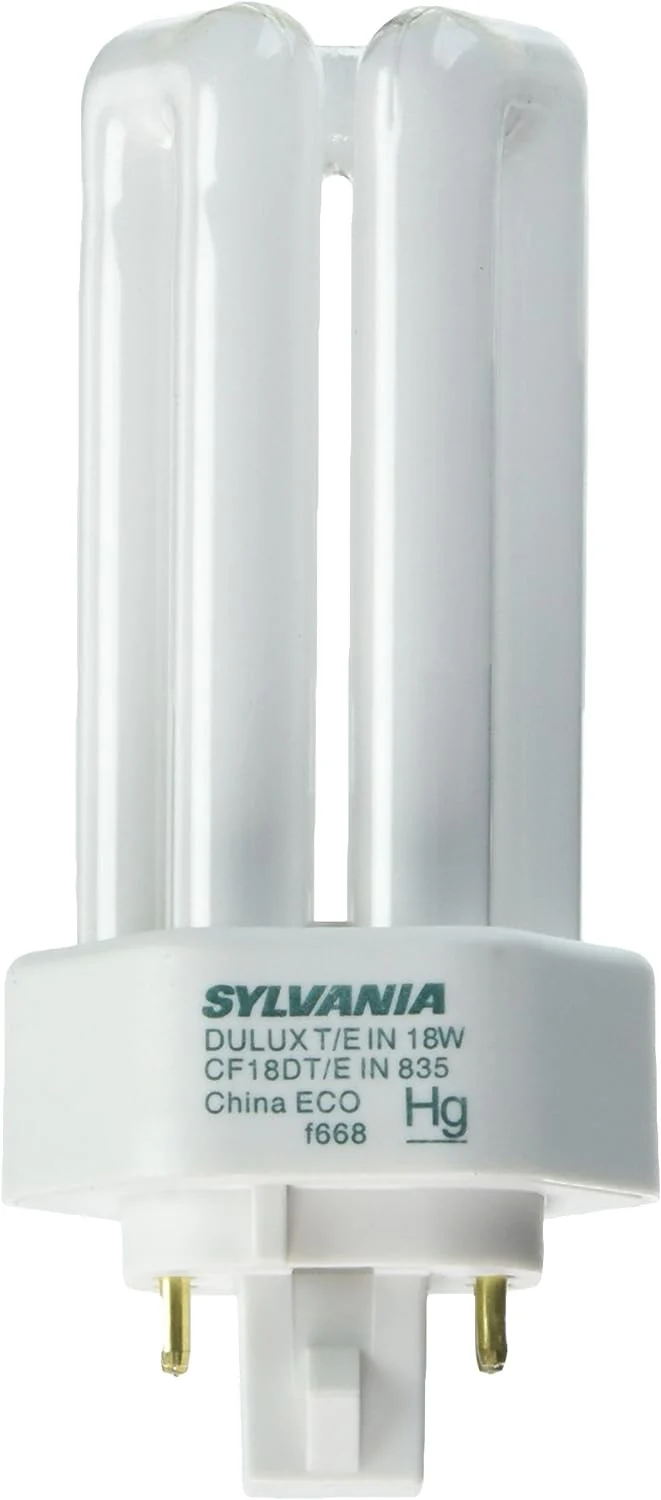 Sylvania CF18DT/E/IN/835/ECO 18 Watt Triple Tube Compact Fluorescent Light Bulb, T4 Lamp, 4-Pin GX24Q-2 Base, 3500K Neutral White - Cheap-Us