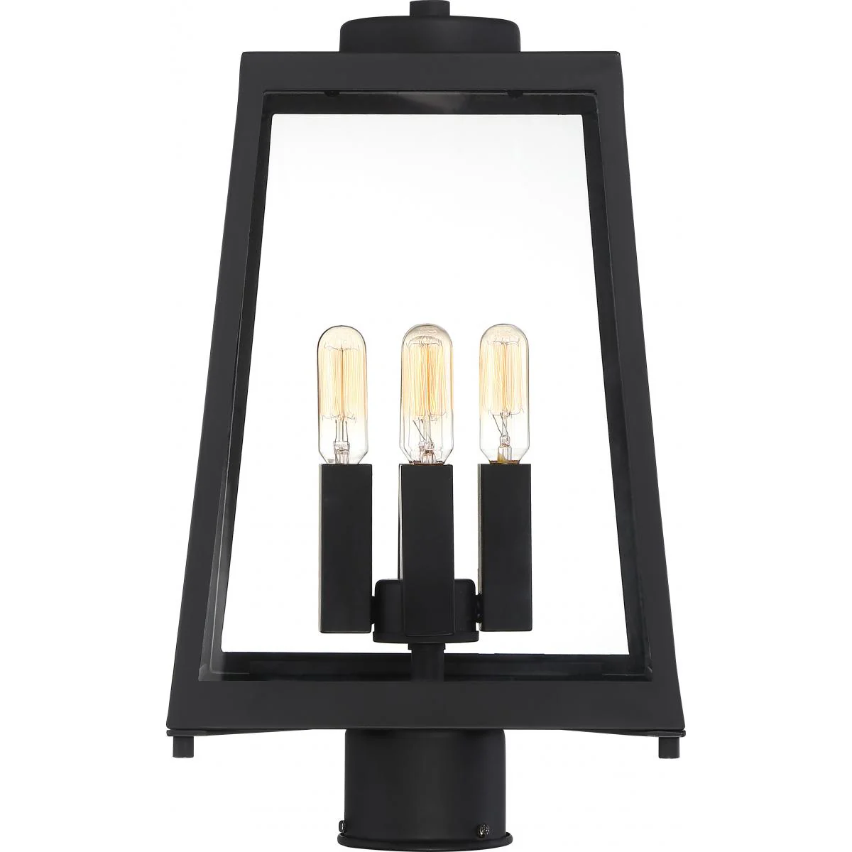 60-6585 HALIFAX 4 LIGHT POST LANTERN Halifax - 4 Light Post Lantern - with Clear Glass - Matte Black Finish - Cheap-Us