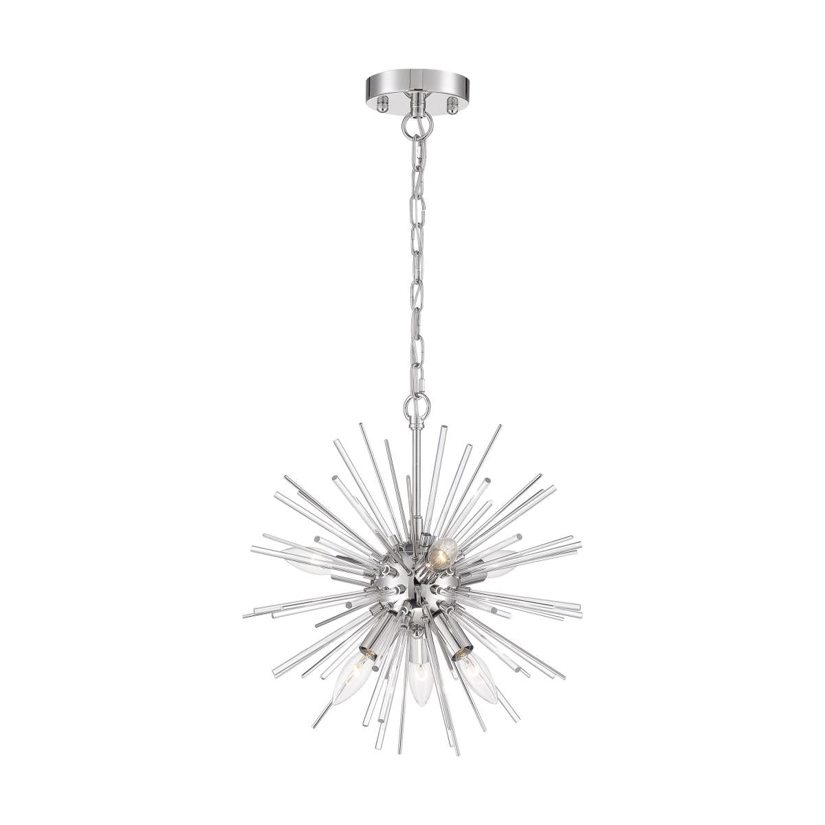 Satco Nuvo Cirrus 6-8 Light Chandelier With Glass Rods - Cheap-Us