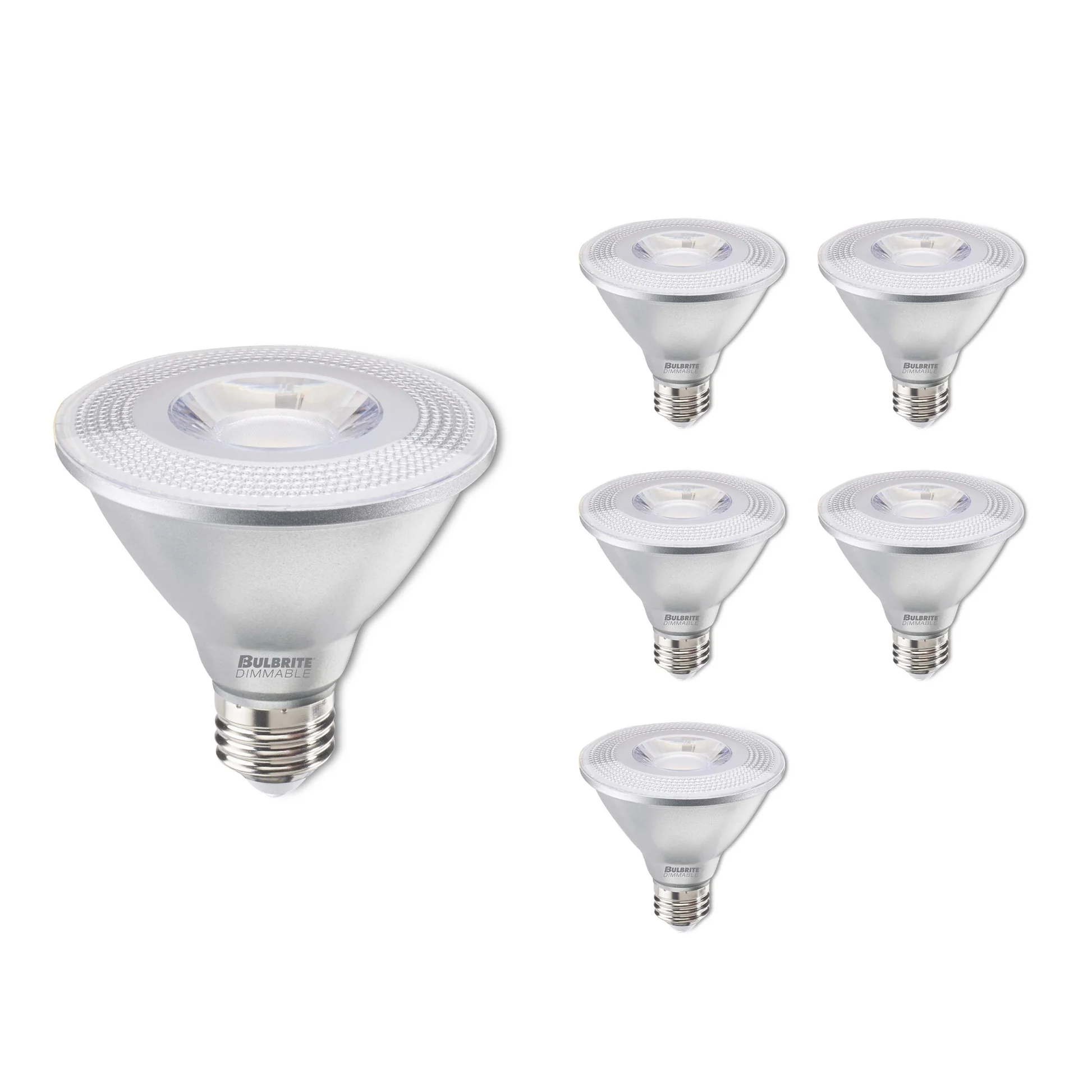 Bulbrite Pack of (6) 10 Watt Dimmable Flood PAR30SN Medium (E26) LED Bulb - 800 Lumens, 3000K, and 80 CRI - Cheap-Us