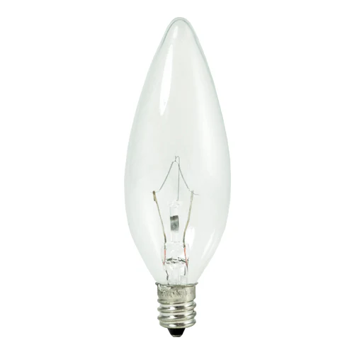 Bulbrite KR25CTC/32 25 Watt  Krystal Touch Dimmable Krypton B10 Torpedo Chandelier Bulb, Candelabra Base, Clear - Cheap-Us