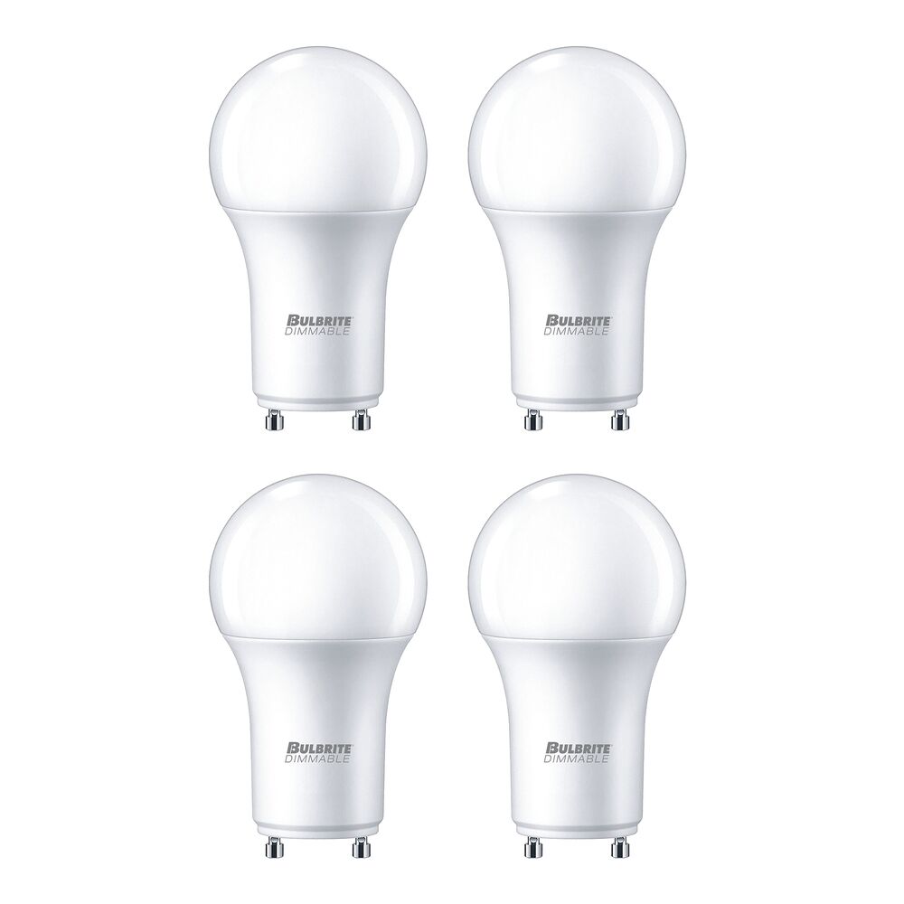 Bulbrite Pack of (4) 9 Watt Dimmable Frost A19 LED Light Bulbs with Twist and Lock Bi-Pin (GU24) Base, 2700K Warm White Light, 800 Lumens - Cheap-Us