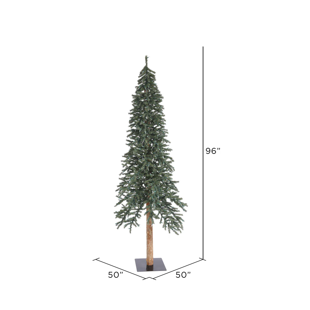 Vickerman 8' Natural Bark Alpine Artificial Christmas Tree Unlit - Cheap-Us
