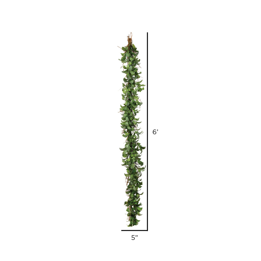 Vickerman 6' Artificial Lamb Ear Leaves Garland. - Cheap-Us