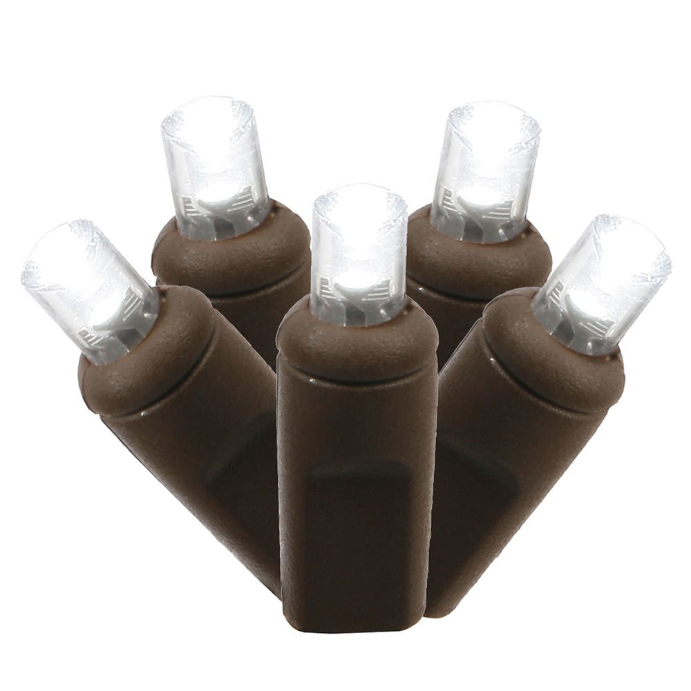 Vickerman 150 Pure White Wide Angle LED Single Mold Christmas Net Light Set Brown Wire - Cheap-Us