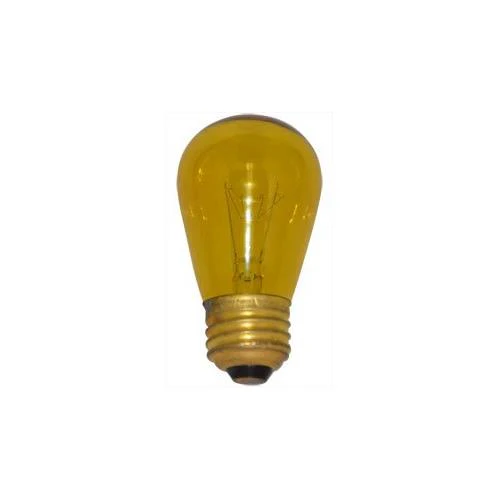 Bulbrite 11S14TY 11W Dimmable S14 String Light Replacement Bulb, Medium Base, Transparent Yellow - Cheap-Us