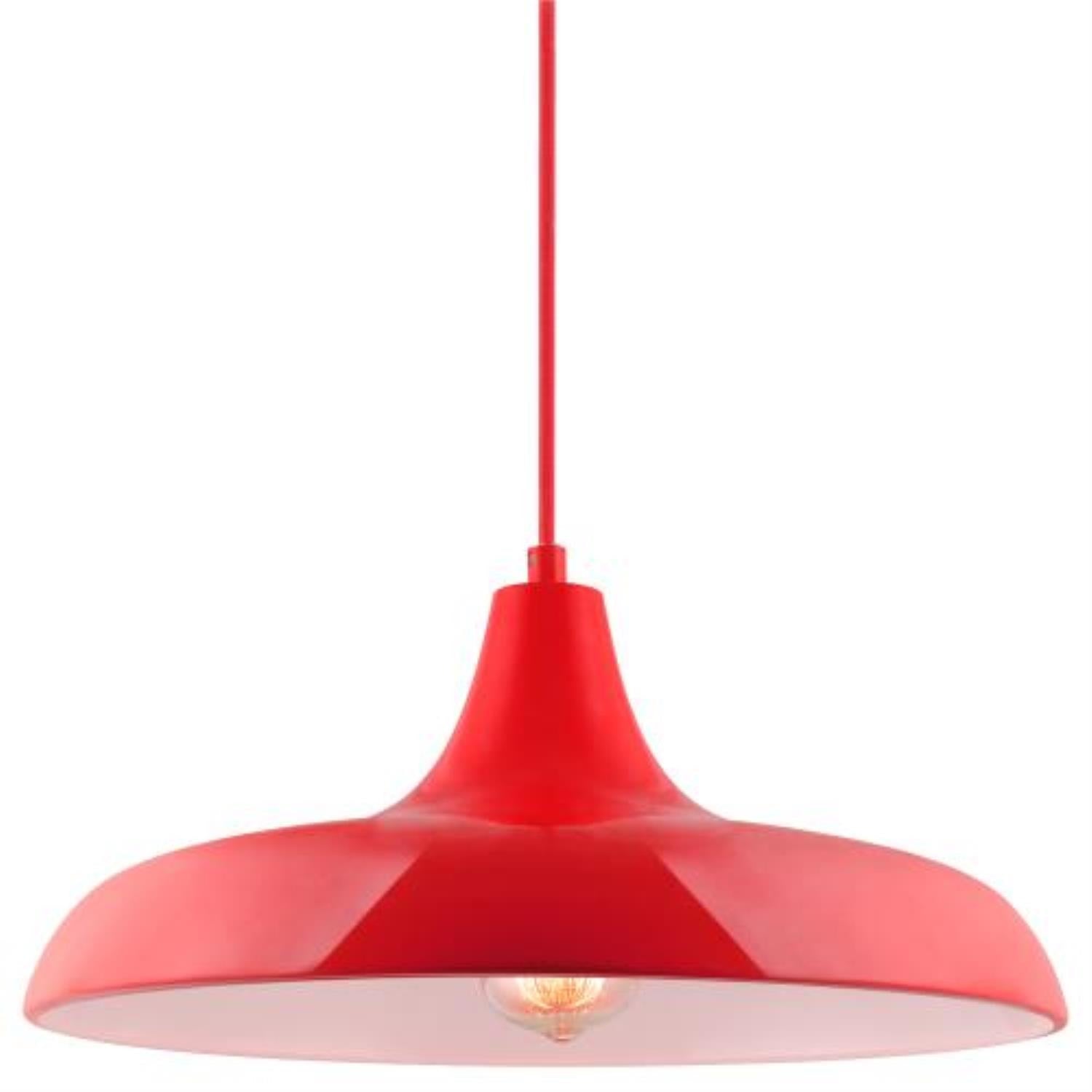 Sunlite CF/PD/N/R Red Nova Residential Ceiling Pendant Light Fixtures With Medium (E26) Base - Cheap-Us