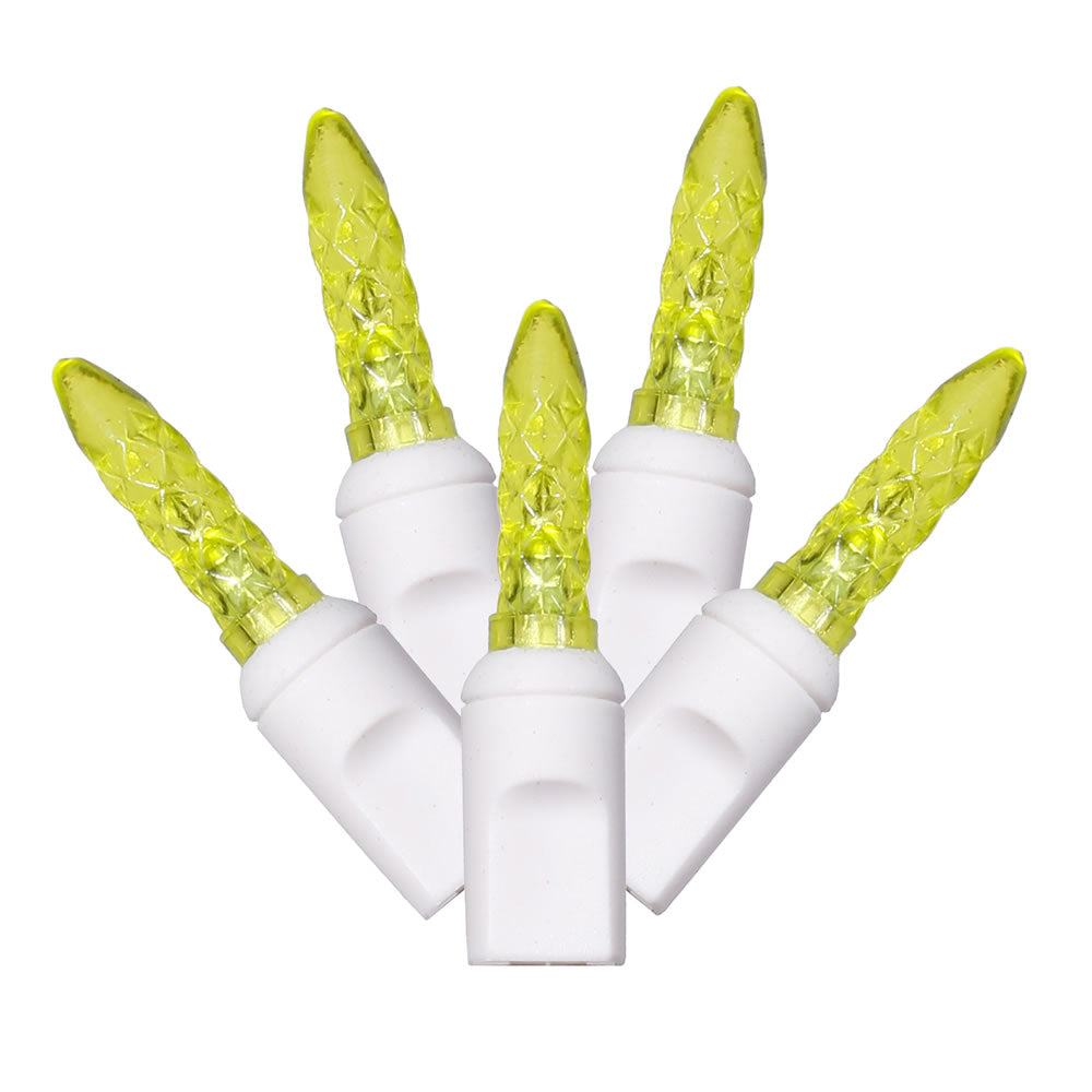 Vickerman 70 Lime M5 LED Icicle Light on White Wire 9' Christmas Single Mold Light Strand - Cheap-Us