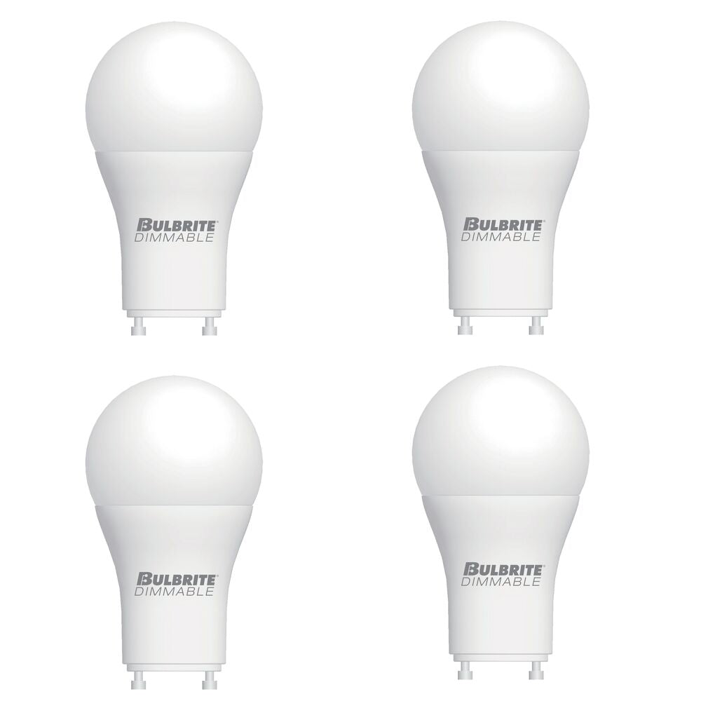 Bulbrite Pack of (4) 9 Watt Dimmable Frost A19 LED Light Bulbs with Twist and Lock Bi-Pin (GU24) Base, 2700K Warm White Light, 800 Lumens - Cheap-Us