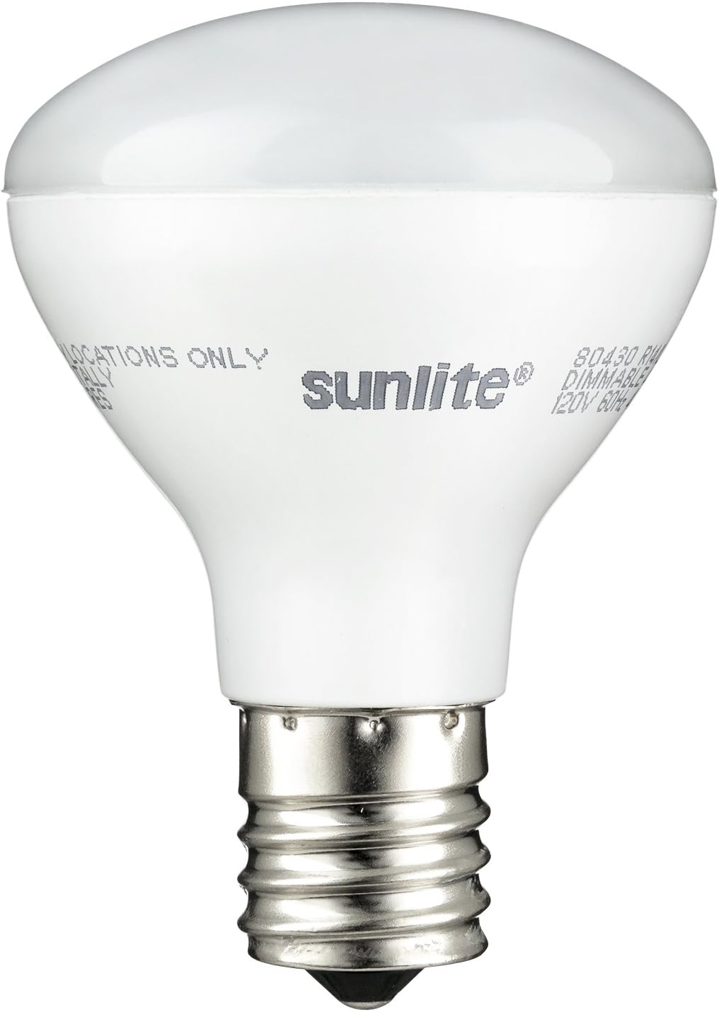 Sunlite 80425-SU LED R14 Mini Reflector Floodlight Bulb 4 Watts (25W Equivalent), 250 Lumens, Intermediate (E17) Base, Dimmable, ETL Listed, 30K- Warm White, 1 Pack - Cheap-Us