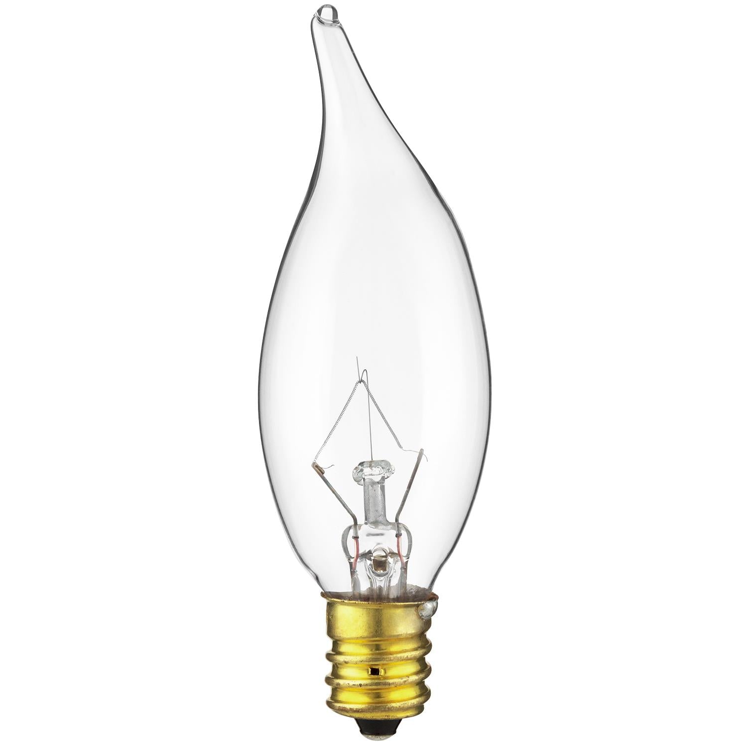 Sunlite 15 Watt Petite Chandelier , Candelabra Base, Clear - Cheap-Us