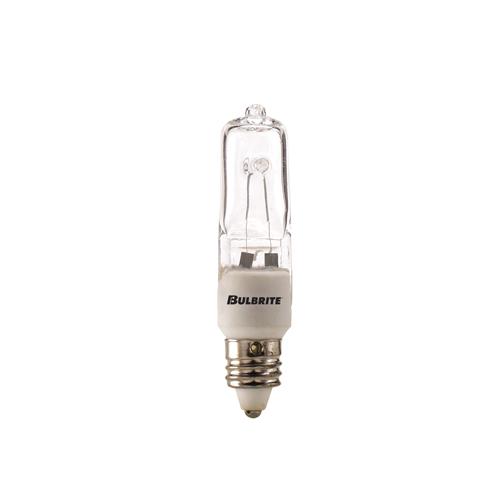 BULBRITE HALOGEN T4 MINI-CANDELABRA SCREW (E11) 75W DIMMABLE LIGHT BULB 2900K/SOFT WHITE 5PK (610076) - Cheap-Us