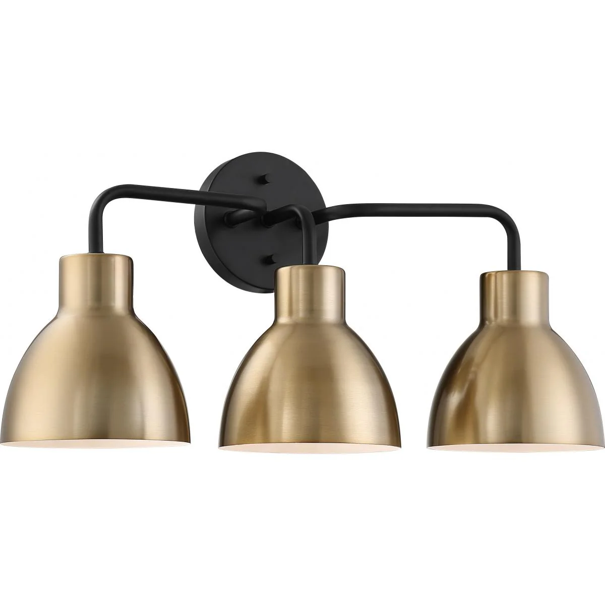 60-6793 SLOAN 3 LIGHT VANITY Sloan - 3 Light Vanity - Matte Black and Burnished Brass Finish - Cheap-Us