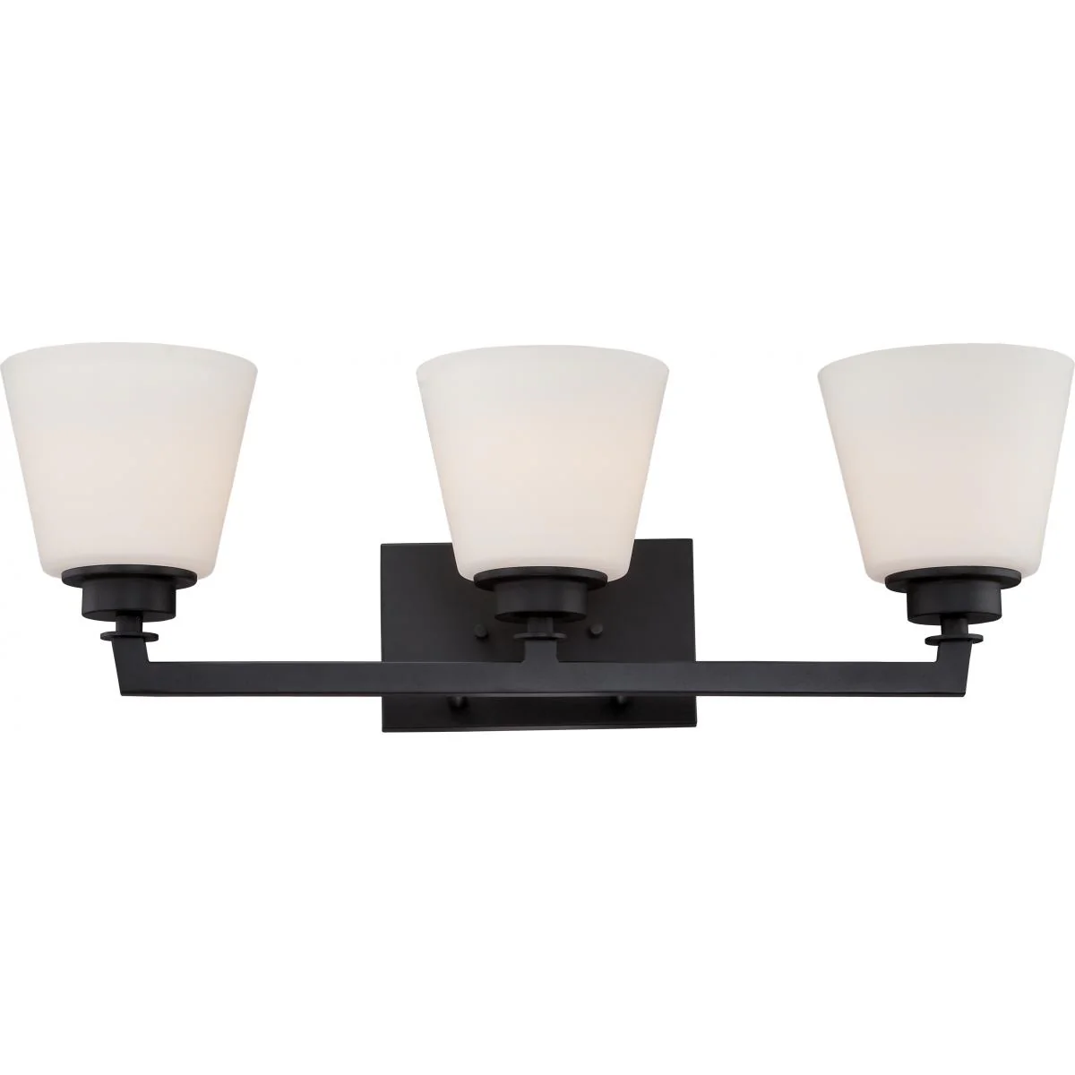 60-5553 MOBILI - 3 LT VANITY FIXTURE Mobili - 3 Light Vanity with Satin White Glass - Aged Bronze Finish - Cheap-Us