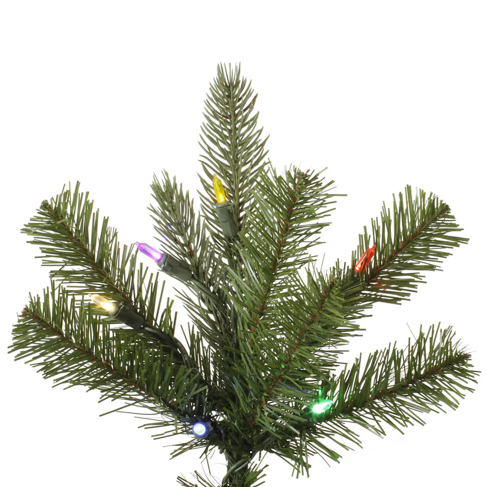 Vickerman 6.5' Carolina Pencil Spruce Artificial Christmas Tree Multi-Colored Dura-Lit®LED Lights - Cheap-Us
