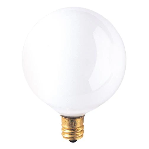 BULBRITE INCANDESCENT G16.5 CANDELABRA SCREW (E12) 15W DIMMABLE LIGHT BULB 2700K/WARM WHITE 40PK (391015) - Cheap-Us