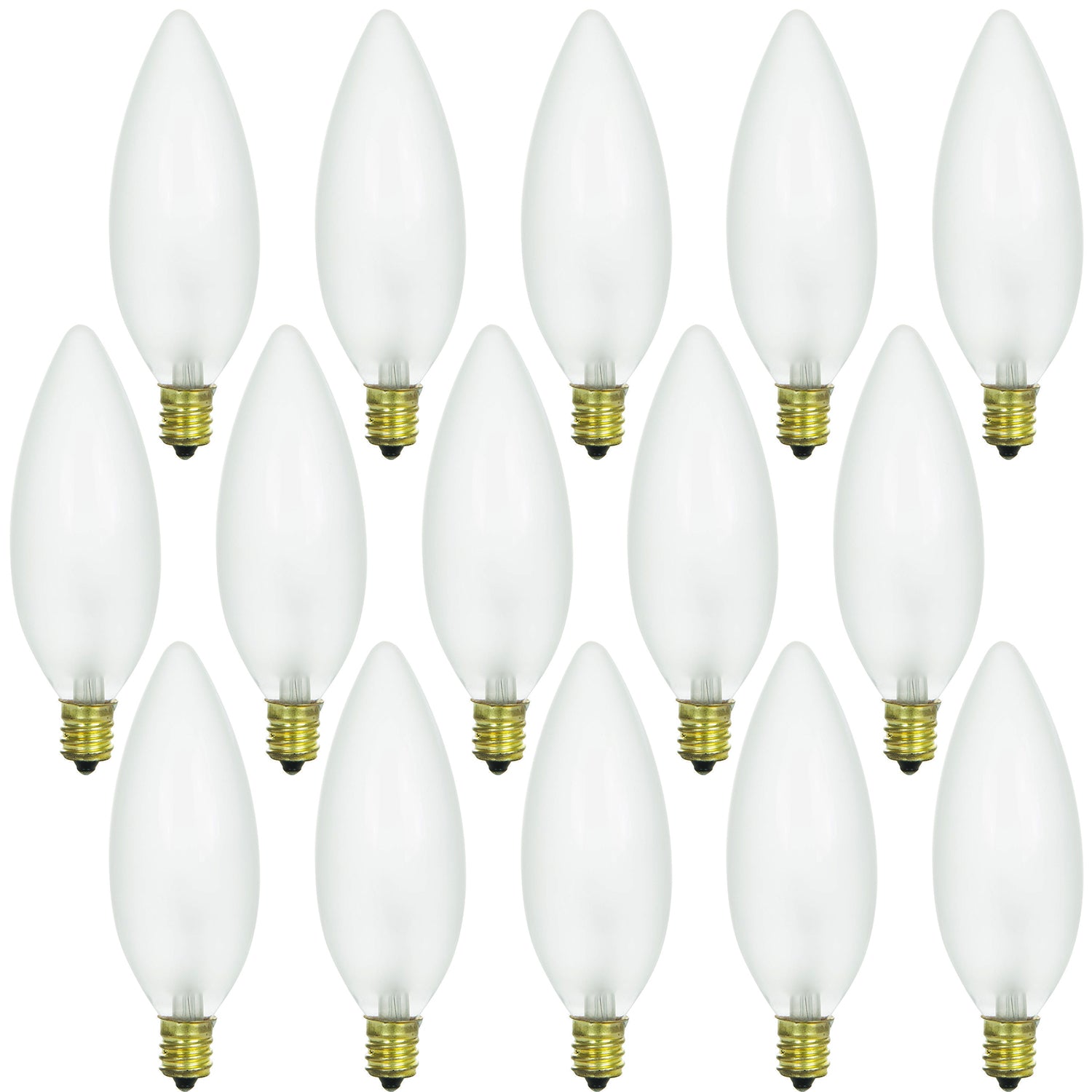 Sunlite 40 Watt Torpedo Tip Chandelier, Candelabra Base, Frost - Cheap-Us