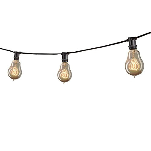 Bulbrite STRING15/E12/BLACK-NOSA15KT Outdoor Mini String Light w/Vintage Edison Bulbs, 25-Feet, 15 Lights Sockets, Black - Cheap-Us