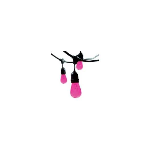 Bulbrite STRING15/E26-11S14PKOutdoor String Light w/Pink Incandescent 11S14 Bulbs, 48-Feet, 15 Lights - Cheap-Us