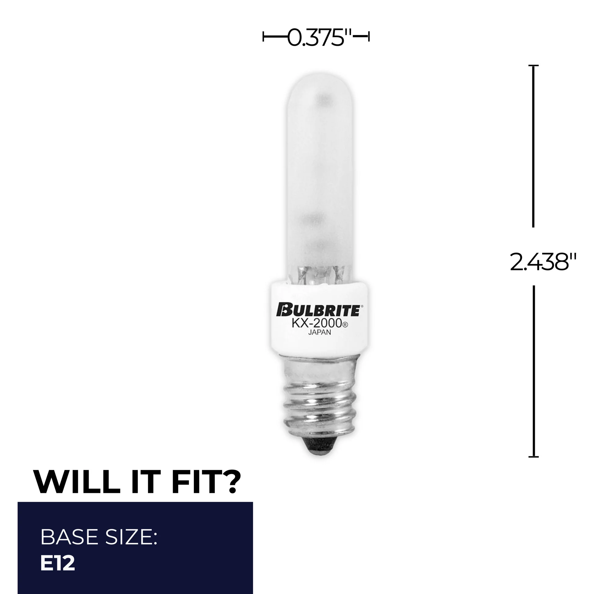 BULBRITE 40W T3 KX2000 FROST E12 120V-4PK - Cheap-Us