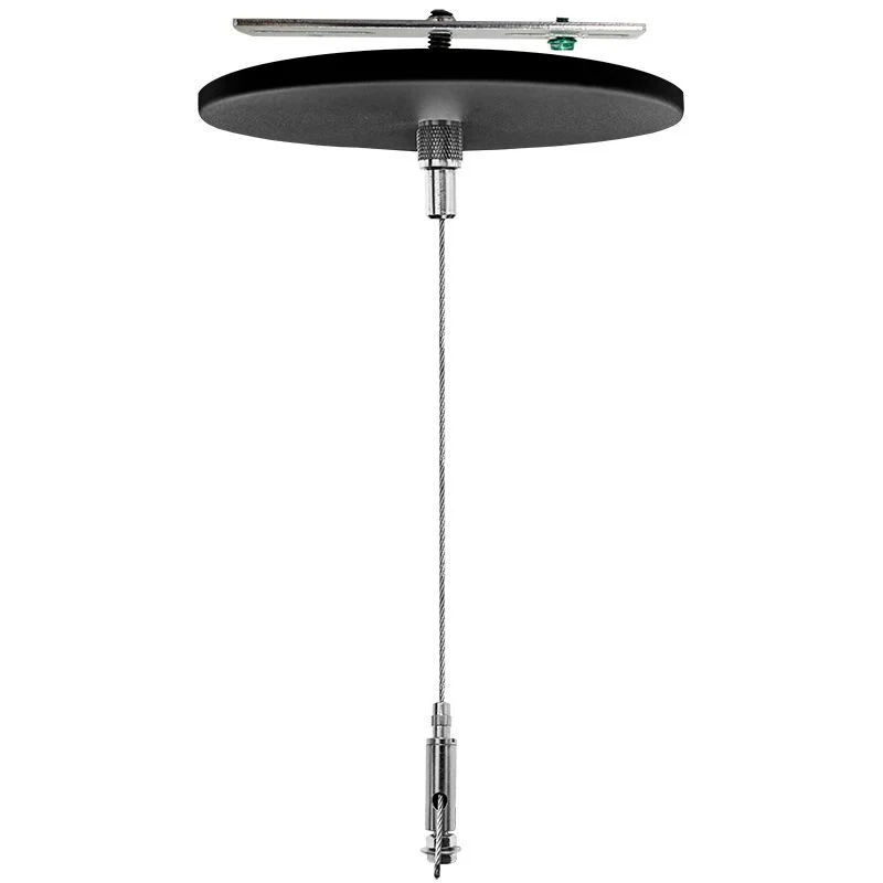 Westgate  Adj. 12Ft 1/16In Single Suspension Canopy Set With Keyhole End Connector, Non-Power Side, Black, Commercial Indoor Lighting, Black Finish - Cheap-Us