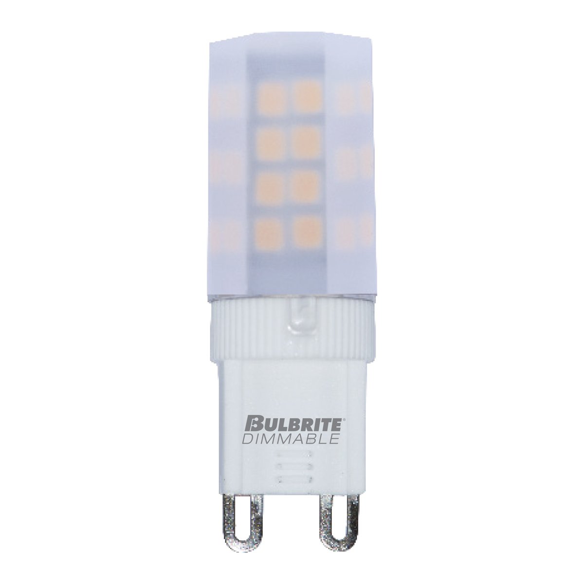 BULBRITE LED T4 BI-PIN (G9) 4.5W DIMMABLE LIGHT BULB FROST 3000K/SOFT WHITE 35W INCANDESCENT EQUIVALENT 2PK (770580) - Cheap-Us