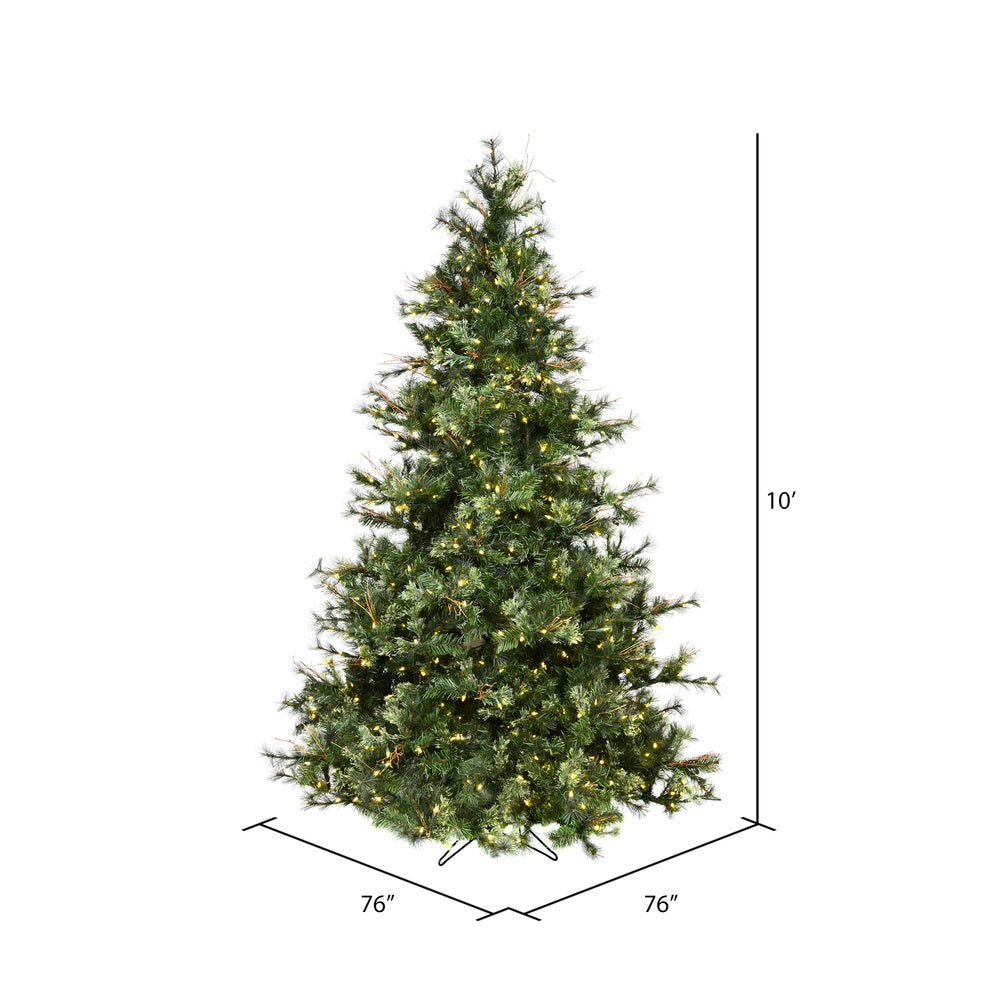 Vickerman 10' Mixed Country Pine Artificial Christmas Tree Warm White Dura-Lit® LED Lights - Cheap-Us